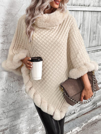 V-neck Pullover Hemp Pattern Sweater Coat