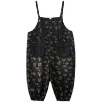 Large Size Printed Pocket Loose Jean Suspenders