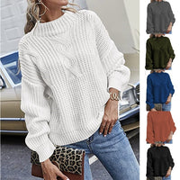 Long Sleeve Mid Collar Slim Bottoming Shirt Round Neck Pullover Sweater