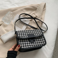 Trendy Fashion Ins Messenger Fashion Lattice Small Square Bag