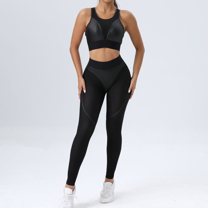 Skinny Yoga Pants Patchwork Sexy Sports Hip-lifting Trousers Fitness