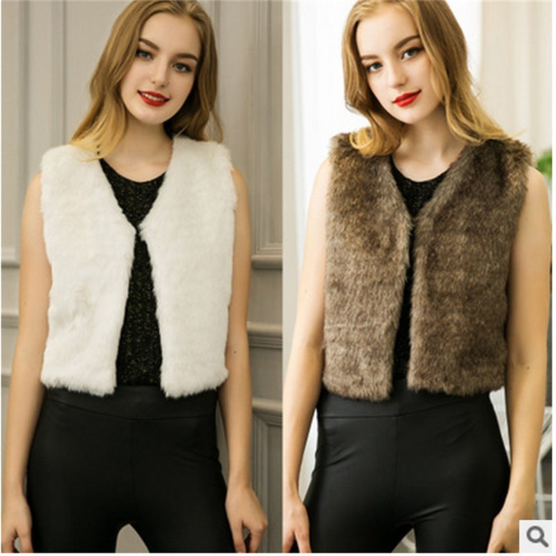 Women's Imitation Fur Fur Vest