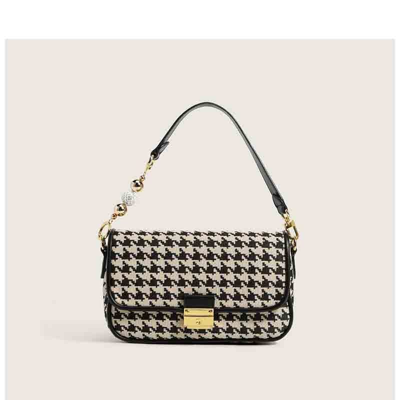 Fashion Ins Houndstooth Pattern Shoulder Bag