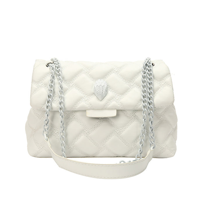 Plaid Embossed Chain Personality Shoulder Bag