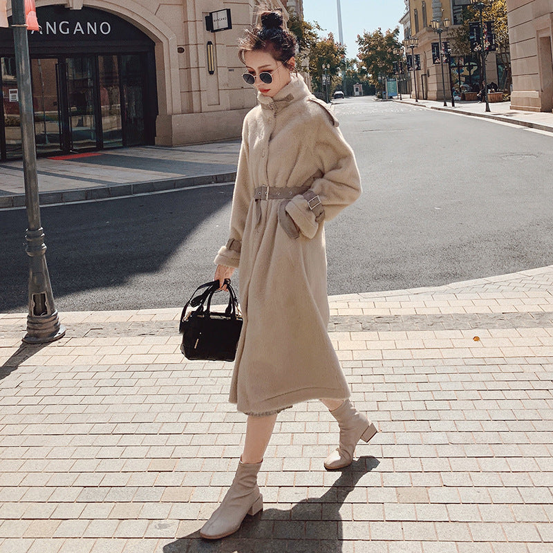 Lamb Cotton Jacket New Style Women Plus Velvet Thick Lamb Wool Coat