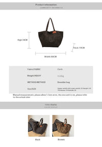 Large Capacity Leopard Print Canvas Tote Bag