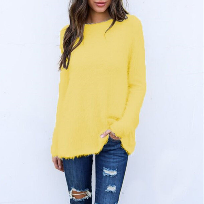 Women's Fashion Solid Color Long Sleeve Loose