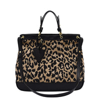 Check Houndstooth Leopard Print Personalized Daily Commuter Women's Bag