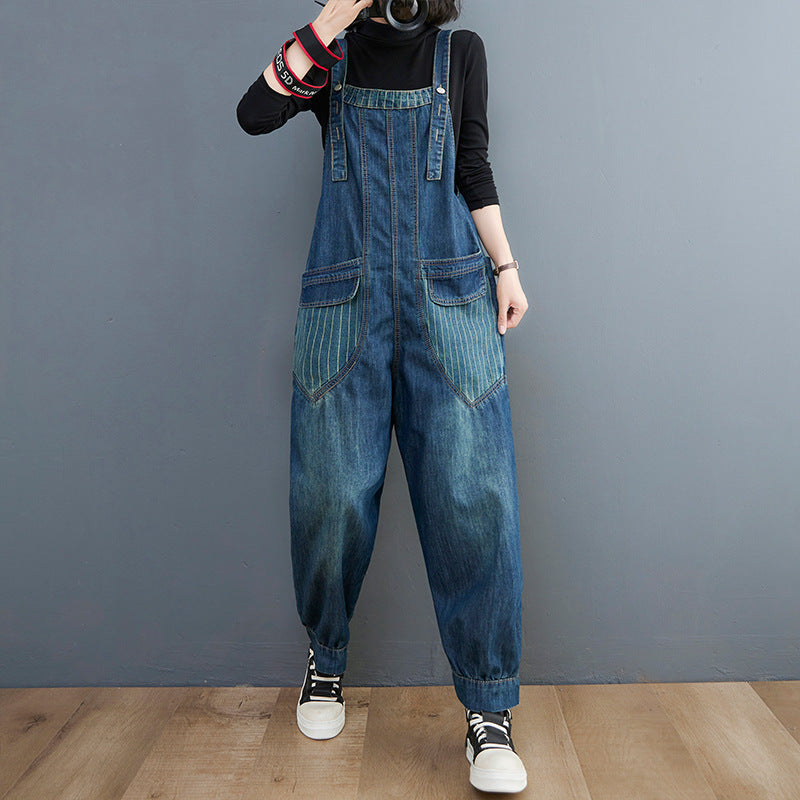 Large Size Women's Korean Version Of The New Spot Jean Suspenders