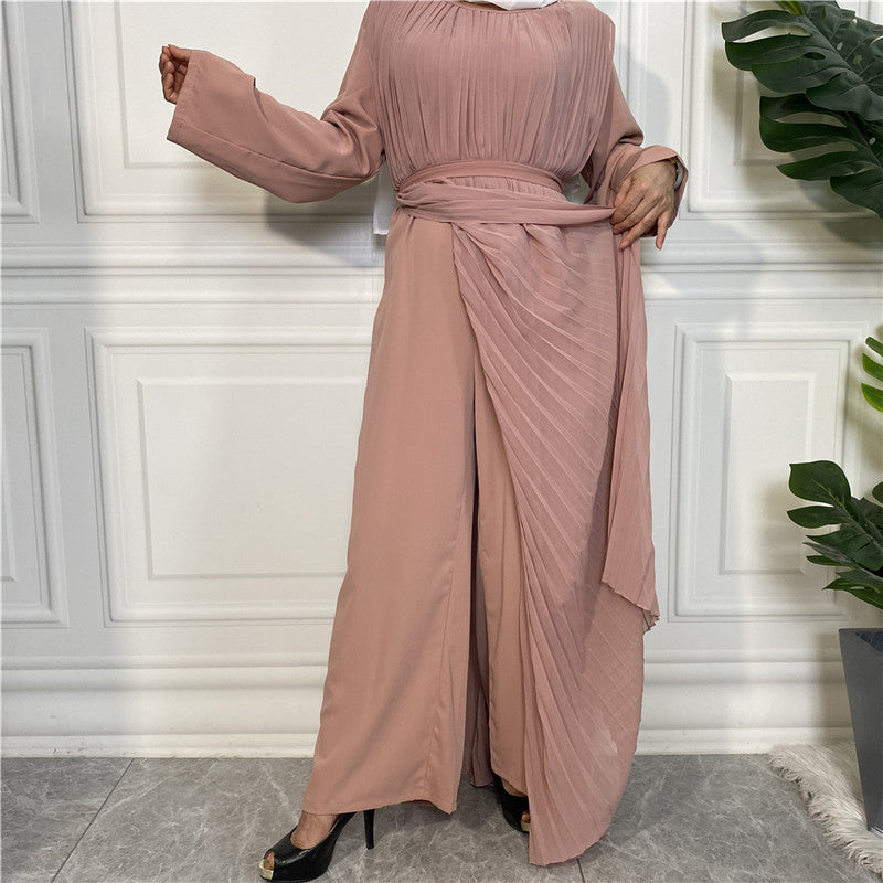 Fashionable Pleated Wide-leg Jumpsuit