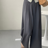 Temperament Everything Solid Color Hanging Loose Wide Leg Pants