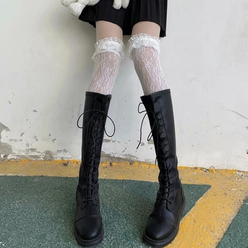 Thin Women's Long Tube Over The Knee Socks