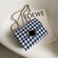 Girly Woolen Cloth Woven Crossbody Small Square Bag