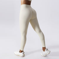 Belly Contracting Nude Feel High Waist Yoga Pants Quick-dry Hip Raise