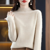 Half-collar Wool Sweater Bottoming Shirt Pullover