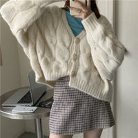 Women's New Vintage Loose V-neck Sweater Coat