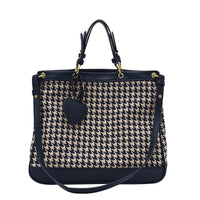 Check Houndstooth Leopard Print Personalized Daily Commuter Women's Bag