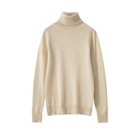 Pure Cashmere Sweater Women High Neck Knitted Bottoming Shirt