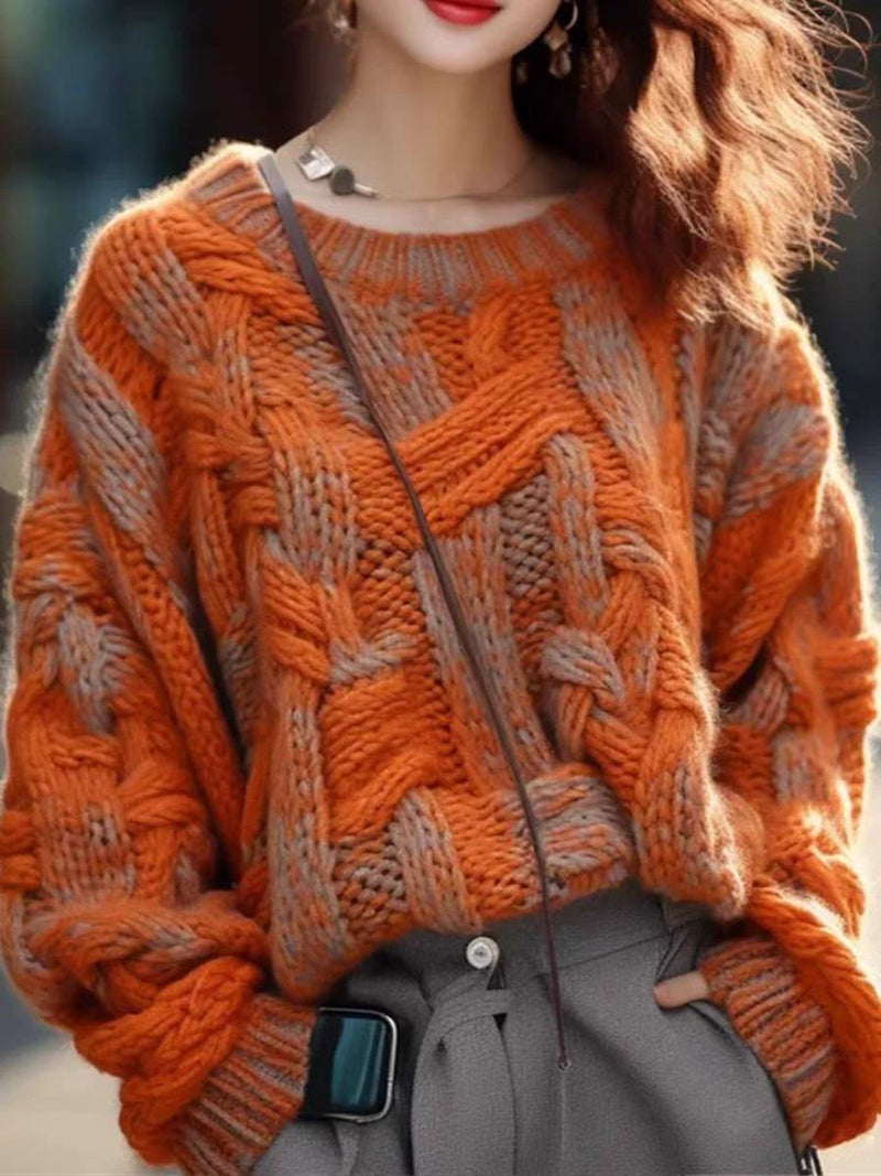 Top Loose Temperament Sweater Lazy Fall And Winter Outer Wear