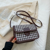 Trendy Fashion Ins Messenger Fashion Lattice Small Square Bag