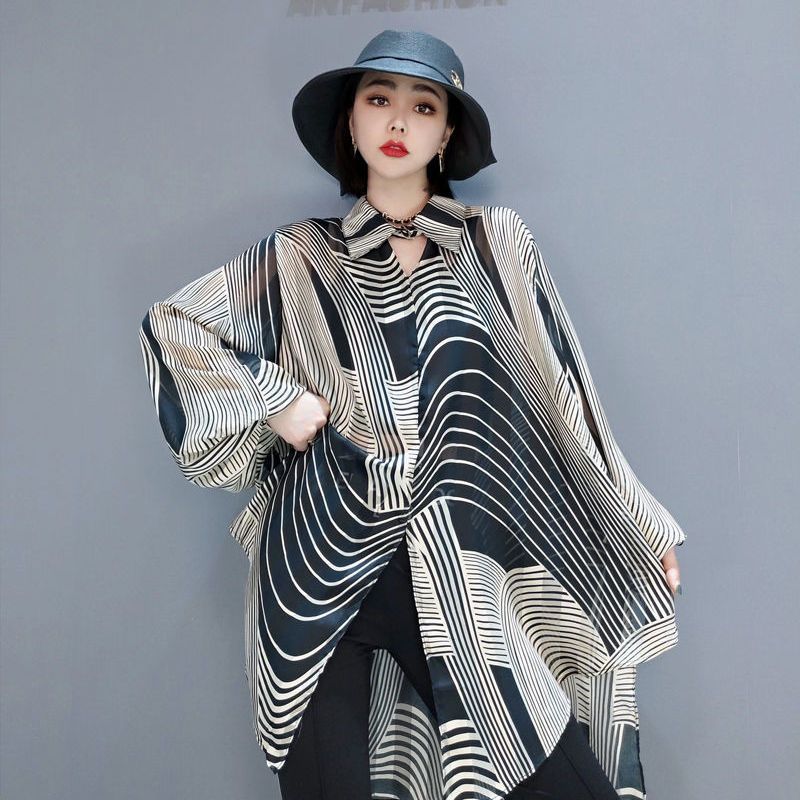 Fashion Shirt Top Korean Striped