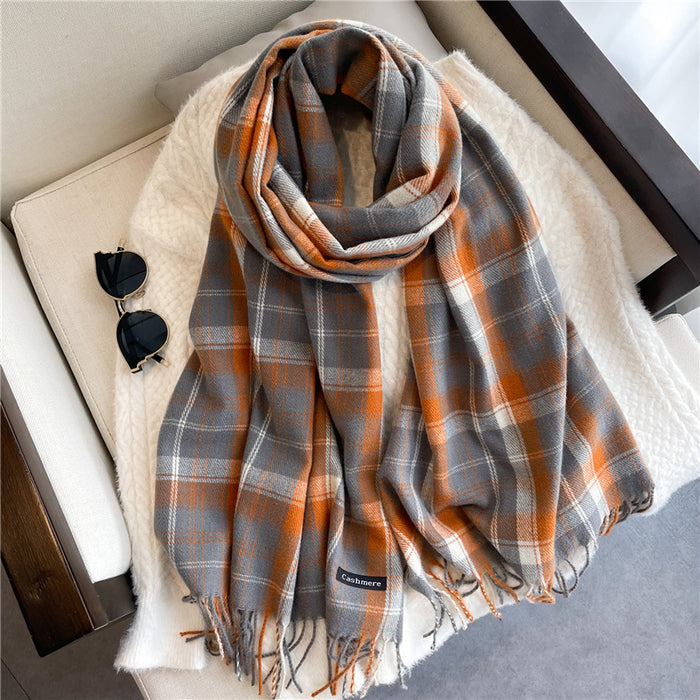 Autumn And Winter Thin Cashmere Long Scarf For Men And Women