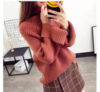 Turtleneck Sweater Women's Set Loose And Thick