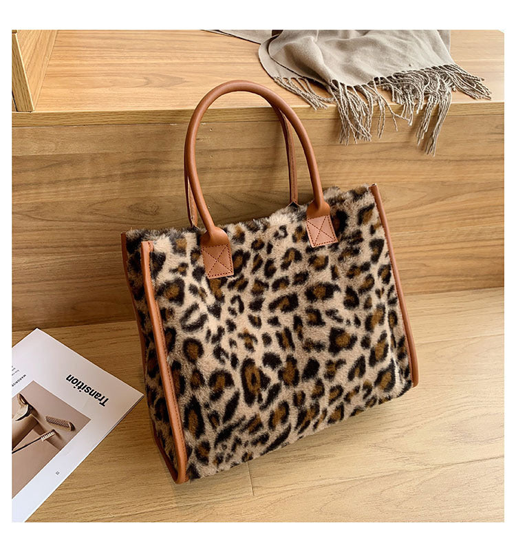 Korean Style Large-capacity Handbag Fashion Western Plush