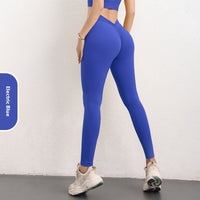 Fashion V-shaped Yoga Pants Ins High Waist Trousers Hip Lifting Sports Fitness Pants Womens Clothing