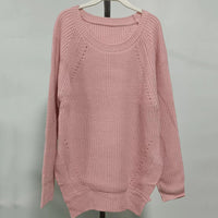 European And American Hollowed Out New Style Knitted Sweater Women