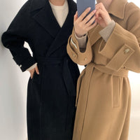 Lapel Simple Temperament Woolen Coat