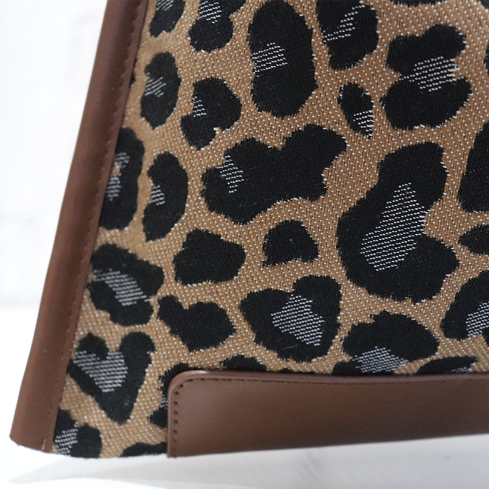 Fashion Leopard Print Canvas Single Shoulder Bag Net