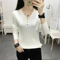 Solid Color Slim Bottoming Knitted Sweater