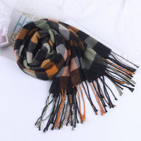 Autumn And Winter British Style Plaid Scarf Winter