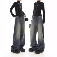 Loose Slimming And Wide Leg Straight Pants