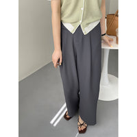 Temperament Everything Solid Color Hanging Loose Wide Leg Pants