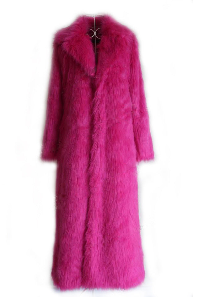 Fox Fur Jacket Super Long Luxury Domineering