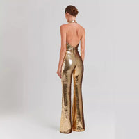 Elegant Graceful Backless Sequined Women's Jumpsuit