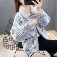 Top Cardigan Korean Style Fashion Loose Woolen Coat