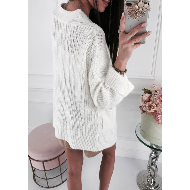 Spring New Women's Mid-length Cardigan Sweater