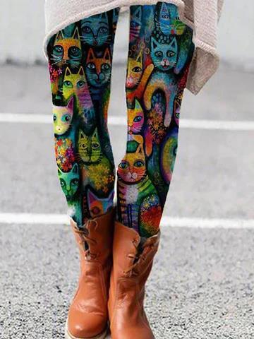 European And American Spring And Autumn New Digital Printing Fashion Leggings Trendy Yoga Pants Tights