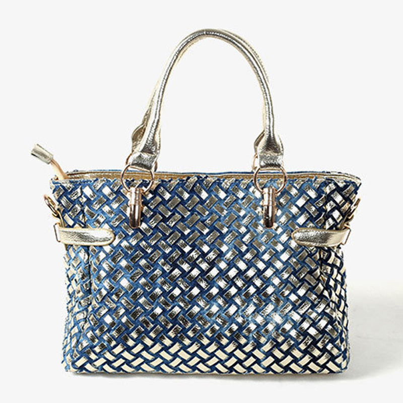 New Diamond-studded Denim Single-shoulder Messenger Bag