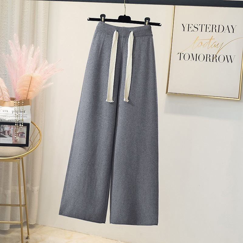 Women's Casual Knitted Wide-leg Pants