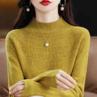 Half High Collar Thin Sweater Seamless Wool