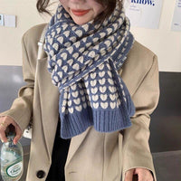 Women's Fashion Versatile Long Warm Knit Woolen Scarf