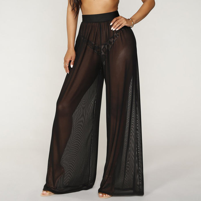 Sheer Mesh Nightclub Wide Leg Pants