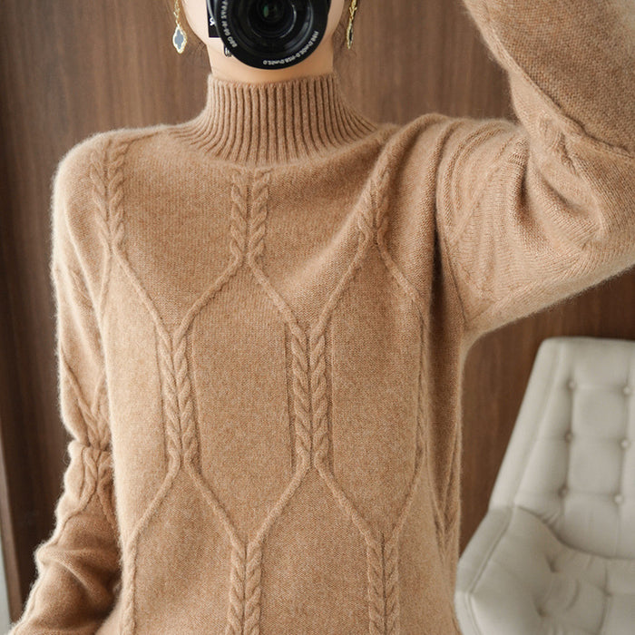 Women's Thickened Turtleneck Wool Bottoming Sweater