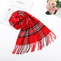 Autumn And Winter British Style Plaid Scarf Winter