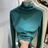 Solid Color Long Sleeve Casual Ladies Top