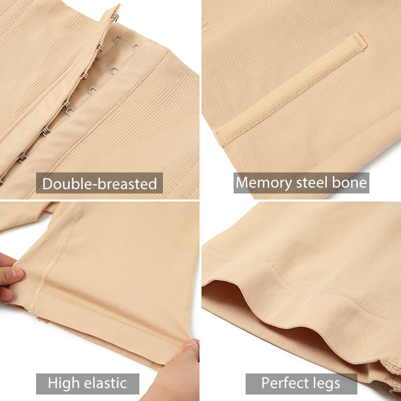 Button Adjustment Seamless Straight Angle Plus Size Body Shaping Pants
